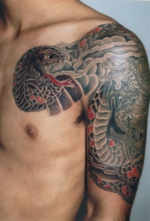 入れ墨　和彫り　腕