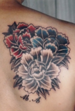 入れ墨　和彫り　背中