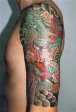 入れ墨　和彫り　腕