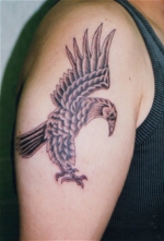 刺青洋彫り　上腕