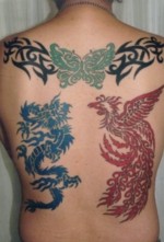 刺青洋彫り　背中全体