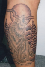 タトゥー 洋彫り 足