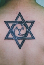 タトゥー 洋彫り  背中