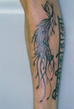 タトゥー 洋彫り 足