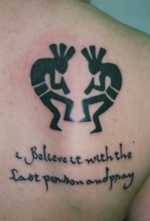 タトゥー 洋彫り  背中